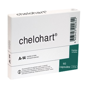 For the heart muscle Chelohart  60 caps