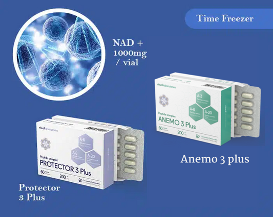 The Bioregulator Company Age Freezer Bundle NAD+ Protector 3 Plus Anemo 3 Plus